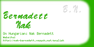 bernadett nak business card